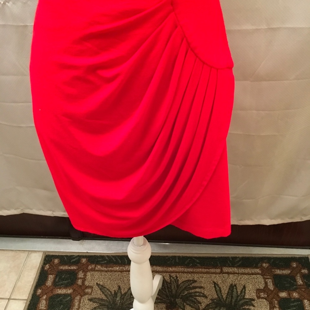 Cache Pleated Mini Red Ruched Skirt size XSP - Picture 9 of 10